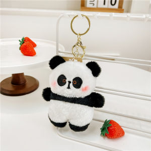 Cute Panda Girl Heart Pig Plush Keychain Doll Cartoon Bag Decorations Gifts Key Rings Soft Stuffed Toys Creative Cultural Gifts