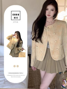 CHOUXIE | Áo Khoác Ngắn Sang Trọng Phong Cách Hàn Quốc Độc Đáo