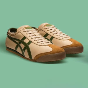 Original Tiger Shoes Classic Beige/brown/green Leather for Men and Women Non-slip Wear Resistant Comfortable Fashion Casual Sneakers 1183C102-250