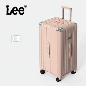 Lee | Large Capacity Student Luggage 24in Rolling Suitcase with Password Lock and Cup Holder