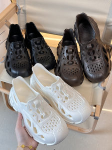 EVA One-Piece Mens Summer 2025 Outdoor Casual Anti-Slip Water Shoes Breathable Slip-On Sandals Trendy Hole Hole Slippers