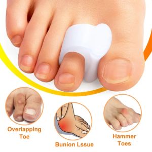 DIDI 1Pair Toe Seperator Separation Hallux Valgus Bunion Corrector แยกนิ้วเท้าที่ทับซ้อนกันบรรเทาอาการปวดดูแลเท้า