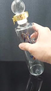 Chai Thủy Tinh Đựng Rượu 500ML trụ tròn mẫu Rồng chìm trong thân – nắp đặc - Vỏ Chai Rượu Đẹp – Chai Đựng Rượu Thủy Tinh 500ML siêu trong (C26)