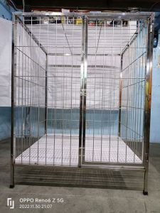 3×3×4 1door heavy duty stainless dog cage..