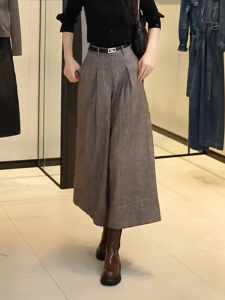 MANMI | Office Elegance Loose Slimming Wide-leg 9/10 Length Pants