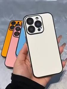 Luxury Matte Cortex Leather Phone Case For iPhone 11 12 13 14 15 16 Pro Max Plus Lens Protection Shockproof Bumper Cases Cover