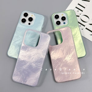 KISSCASE Laser Gradient Tin Foil Pattern Phone Case For iphone 15 14 13 12 Pro Max INS Style All-inclusive Ultra Thin Slim Hard PC Anti-fall Shockproof Back Cover For iphone 15 14 13 12