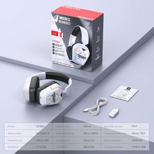 ONIKUMA | Tai Nghe Chơi Game Không Dây ONIKUMA GT883 Bluetooth 5.4 2.4G Độ Trễ Thấp RGB Có Thể Gập Lại Tai Nghe Chụp Tai Âm Thanh Nổi 50mm Có Mic Cho PC PS5 - Thời Lượng Pin 60H