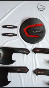 Paket Outer Cover & Handle Tank Cover DoorGuard GR SPORT All New Rush 2018-2023 Hitam Activo List Merah