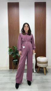 Harly Loose Pants: Celana Kulot Panjang Wanita Kancing Karet Aktif Matt Crincle