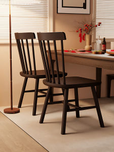 MU FENG ZHI NAN | Modern Dining Chair Windsor Wooden Home Use