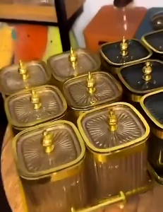 Home2U🏡 4/6 in 1 Light Luxury Fruit Snack Storage Divided Serving Tray Dried Fruit Plate Candy Tray with Lid Bekas Kueh Raya