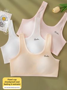 Girls Underwear Summer Thin Development Period Young Adult Bra Early 15 Anti-Bump Fixed Cup Kids Vest