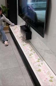 Taplak Meja Belajar Kulit Trendy Design Modern Anti Air/Alas Meja Ruang Tamu/Taplak Meja Makan Resto Baru Trend Style/Taplak Meja Cafe