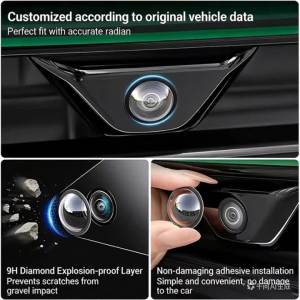 2/4pcs Car Camera Lens Protective Cover 360 Panoramic Reversing Camera Lens Guards HD Scratch Resistant Modification Accessory
