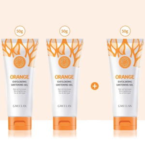 Hot sale GMEELAN Orange Exfoliating Gel for Face Whitening 100g Facial Body Scrub Deep Clean Blackhead