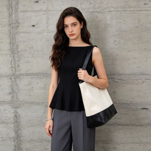 PIAOYA | Off-Shoulder Sleeveless Slim Fit Lace Hem Doll Top