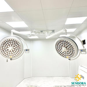 Đèn phẫu thuật 2 nhánh đèn mổ treo trần 2 nhánh HMSL-700/700-C bóng LED