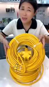 Cuộn Dây Điện Dài 30M Kèm Ổ Cắm Phích Cắm Đúc Chịu Lực Cao Đa Năng Tiện Lợi Dài 30M Dây Cấp Nguồn 220V