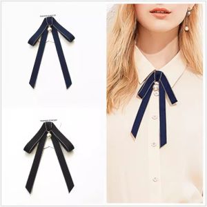 Graduation Womens Bow Tie Preppy Style Bank Professional Shirt Sash Korean Version College Wind Accessories Pure Color Polyester