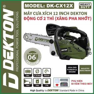 Máy Cưa Xăng Dekton DK-CX12X 12 Inch Động Cơ 2 Thì Máy Cưa Gỗ Cầm Tay