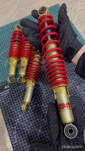 Shockbreaker Bebek TMT AB8 / Motor Bebek / Twin Shock ukuran 270mm 340mm 360mm / Untuk motor Supra Jupiter Vega Revo Karisma Blade Kharisma ZX Kaze Shogun Tornado Smash Win Astrea Blits X / 270 mm 340 mm 360 mm