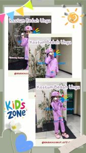 Baju Dokter Bedah Ungu Muda Anak - Baju Dokter Bedah Lengan Panjang Warna Ungu Anak