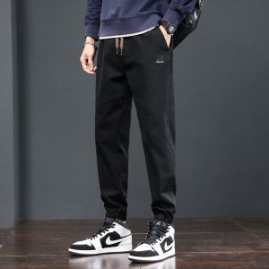 ROMON | Romon Mens Workwear Pants Spring Autumn New Loose Fit Sports Casual Fleece Lined Long Trousers Winter Harlan Style Cargo