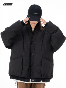 AOGZ | Mens & Womens Thickened Autumn & Winter Casual Jacket with Fake Two-Piece Design New Chinese Style Outdoor No Collar