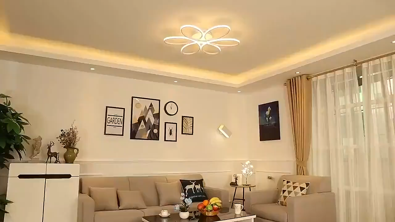 Modern Chandelier Ceiling Light for Living Room Led Cieling Lamp Nordic Tri Color Bedroom Lights