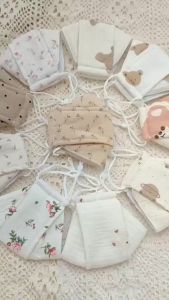 Khẩu Trang Vải Cho Bé Từ 0 - 3 Tuổi Khẩu Trang Cho Bé Muslin 2 Lớp Cao Cấp Mềm Mại Có Dây Điều Chỉnh Tiện Dụng
