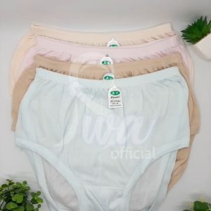 ISWA - Celana Dalam Polos Jumbo Wanita Katun Premium Miniola Size XL - XXL - XXXL Isi 6pcs Dan 3pcs