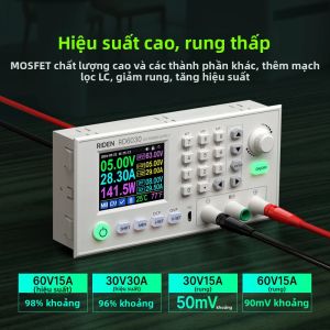 Mô-đun Nguồn Điện Điều Chỉnh Hạ Áp DC 60V 30A RD6030W Bộ Chuyển Đổi Buck Có Thể Điều Chỉnh Dùng Sạc Pin