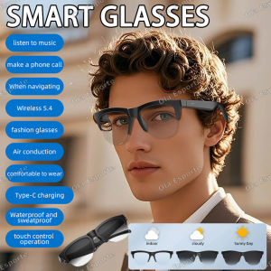 2026 Photosensitive Color Change Smart Glasses Man Bluetooth Voice Calls Control Music UV Polarized Sunglasses Headphone Glasses