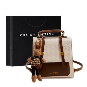 Retro British Style Womens Backpack 2024 New Commuter Multi-use Bookbag Handheld Diagonal Bag Travel Small Backpack