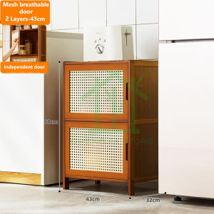 Kitchen Cabinet Kabinet Dapur 2/3/4Layers Storage Cabinet Display Cabinet Kitchen Storage Rack Microwave Oven Rack 橱柜