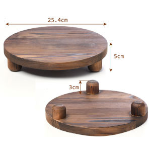 Indoor Wooden Candle Display Stand Plant Stool round Base Flower Pot Holder Incense Candle Decoration Office Organization Rack