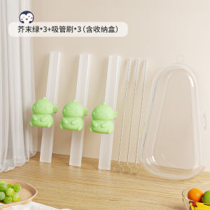 Baby Silicone Straw Cup with Buckle for Soup And Porridge Drinking Childrens Utensils Feeding Accessories Infant Food Grade