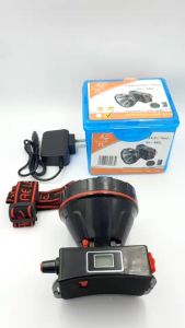 ไฟฉายคาดหัวตราช้าง583 แสงสีเหลือง ไฟ LED 80W หมุนปรับไฟได้180 องศา หน้าจอ LED บอกสถานะแบตเตอรี่ แบตเตอรี่ในตัว ความจุ 4800 mAh USB Charge กันน้ำ คุณภาพสูง ความสว่างสูง ใช้งานได้นาน เหมาะสำหรับตกปลา เดินป่า วิ่งกลางคืน มาพร้อมผ้าคาดหัว