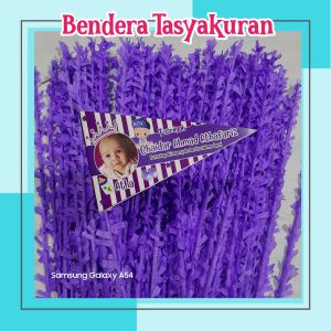 Bendera aqiqah tasyakuran murah 100pc FREE cetak foto uk.17r
