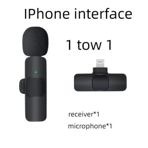 New Wireless Lavalier Microphone K9 Portable Audio Video Recording Mini Mic for iPhone Android Live Broadcast Gaming Phone Mic