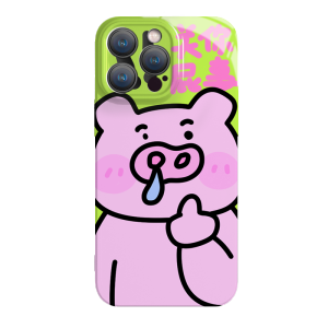 Creative Cute Pig Personality Phone Case Full Cover for  16 Xiaomi 14/13 Huawei Vivo Honor Oppo Redmi Eco-Friendly Plastic