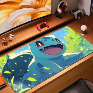 Bandai | Pokemon Large Rubber Gaming Mouse Pad Keyboard Desk Mat With 2MM Stitched Edge Design