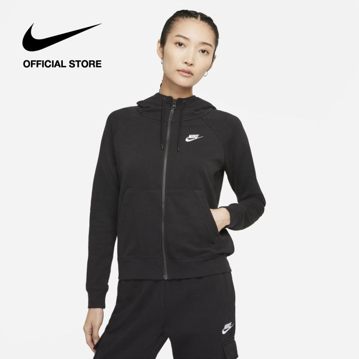 womens black nike full zip hoodie