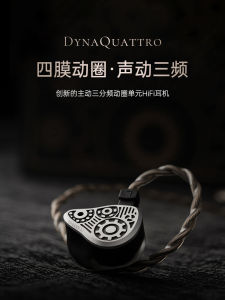 Binary Dyna Quattro HiFi Wired In-Ear Four Dynamic Driver Earphones High Fidelity Audio Professional Studio Monitor Headsets