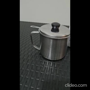 Wadah Saringan Minyak 1 Liter Stainless Steel Anti Karat dengan Filter Praktis untuk Kualitas Minyak Terbaik di Rumah