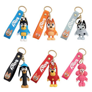 Bluey And Bingo Cartoon Keychain Muffin Coco Snickers Anime Figure Model Dolls Childrens Backpack Decotation Pendant