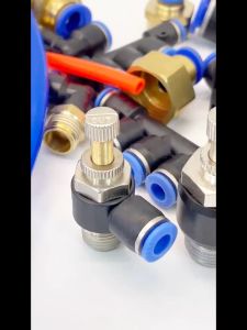 MSL Fitting Pneumatic Speed Control SL Drat M5 Selang 4mm 6mm - 4mm
