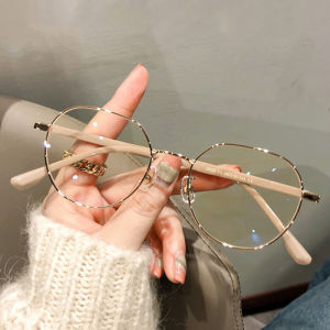 🔥🔥Roman Holiday Computer Anti Blue Light Blocking Glasses Anti Radiation Glasses Replaceable Lens for Women Men Myopia Glasses Flat Glasses Fashionable Retro Round Glasses Optical Unique Eyeglasses Frame Auto Color Changing Glasses
