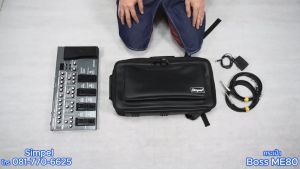 Simpel รุ่น EFX4 กระเป๋าเอฟเฟค Boss ME80 วัสดุหนังพีวีซี สีดำ ขนาด 45x23x7 ซม.